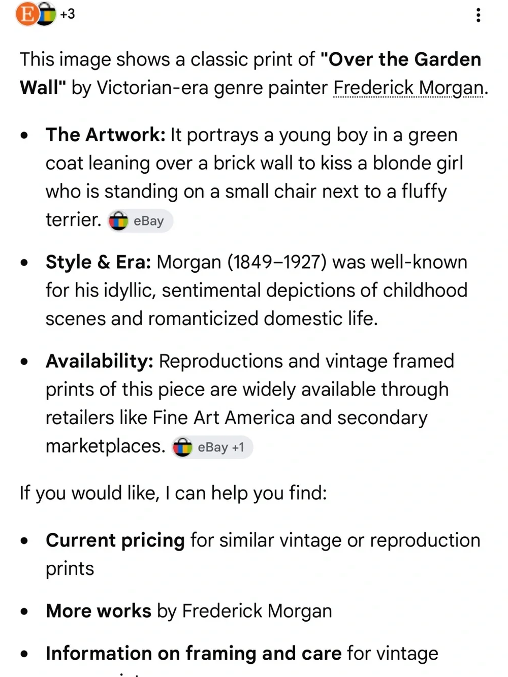 Frederick Morgan Over the Garden Wall Art Print A Pears Soap Ad 1910 Matted 8x10
